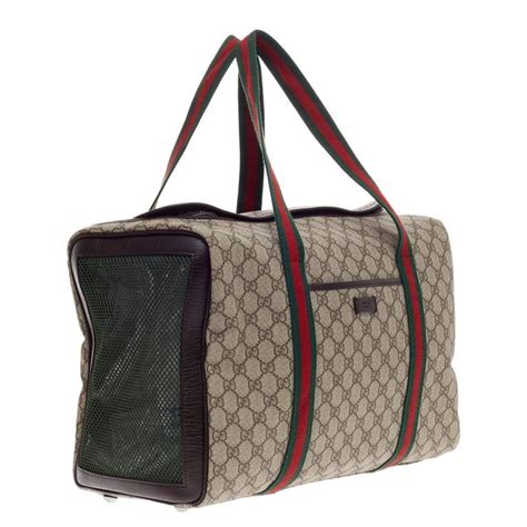 gucci bag with cat design|Gucci pet carrier for sale.